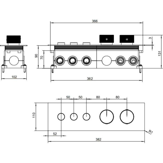 Смеситель для душа с термостатом Allen Brau Liberty 5.33003-BN (со скрытой частью) никель - фото 12