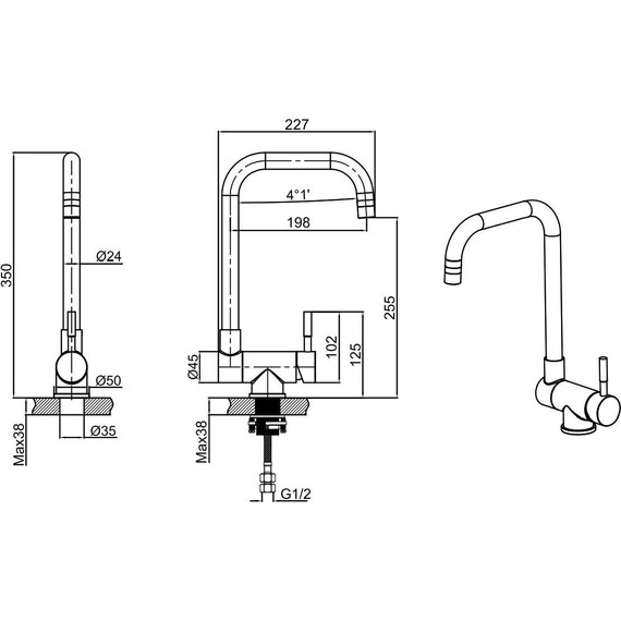 Смеситель для кухни Allen Brau Fenster 5.60004-BN, никель - фото 9