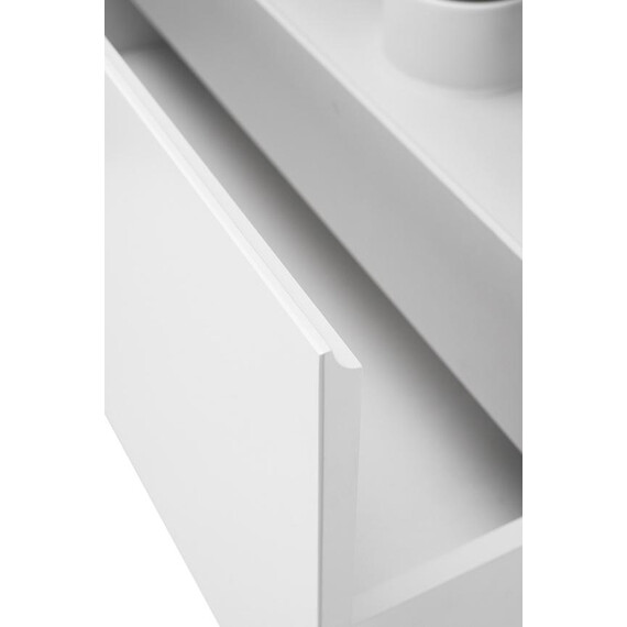 Тумба подвесная с раковиной AN Ненси 80 см, белый матовый - фото 6