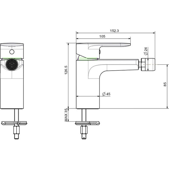 Смеситель для биде Aquatek Ника AQ1818CR - фото 5