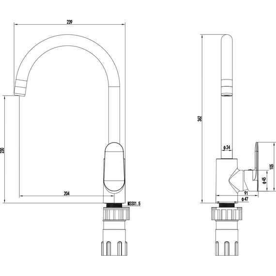 Смеситель для кухни Aquatek Ника AQ1882CR - фото 8