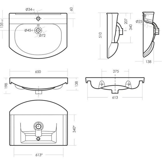 Раковина врезная Sanita Лагуна 65 см WB.FN/Laguna/65-C/WHT.G/S1 - фото 11