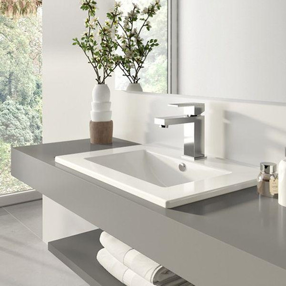 Раковина врезная Sanita Luxe Quadro 75 см WB.FN/Quadro/75-C/WHT.G/S1 - фото 2