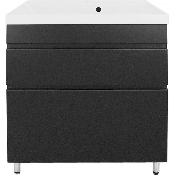 Тумба напольная с раковиной AN Эстелла 70 см, графит - фото 5