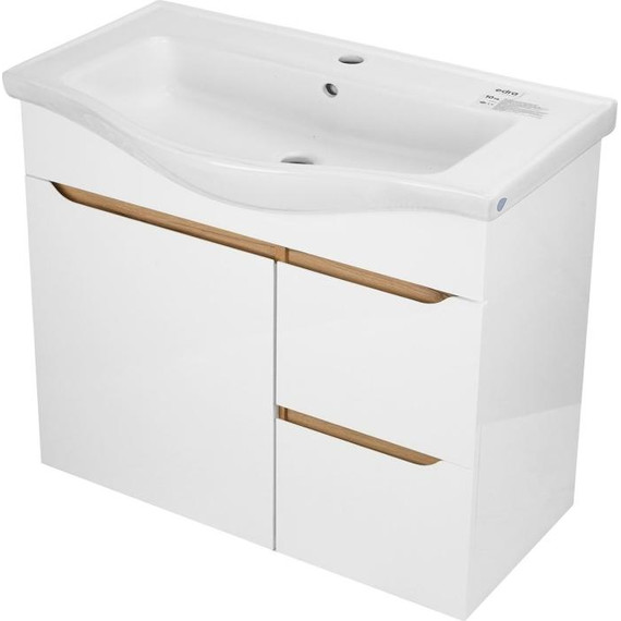 Тумба напольная с раковиной AN Келли 80 см, белый - фото 2