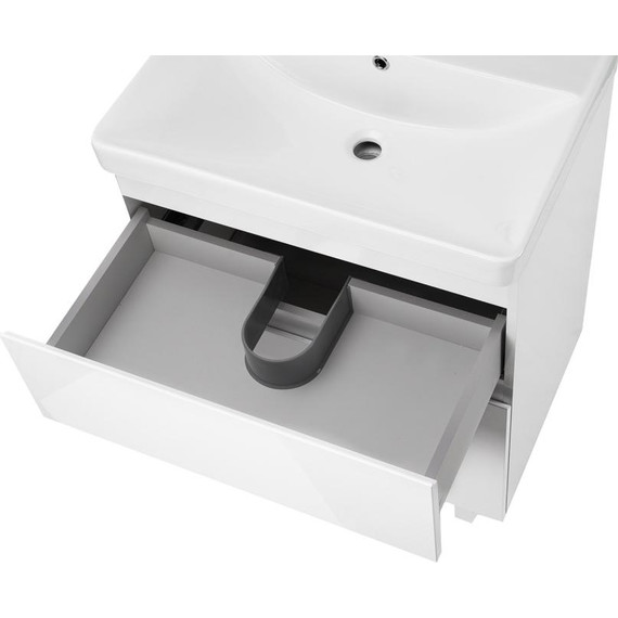 Тумба напольная с раковиной AN Сандра 70 см, белый - фото 5