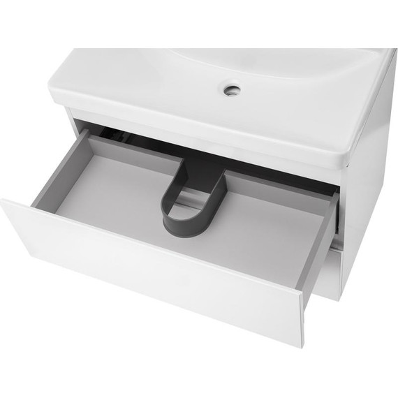 Тумба подвесная с раковиной AN Сандра 100 см, белый - фото 6