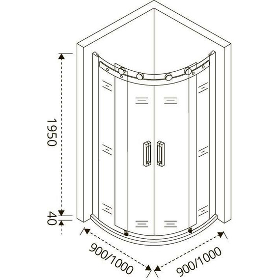 Душевое ограждение Bas Altair R-TD-90-C-CH 90х90 см, хром/прозрачное - фото 3