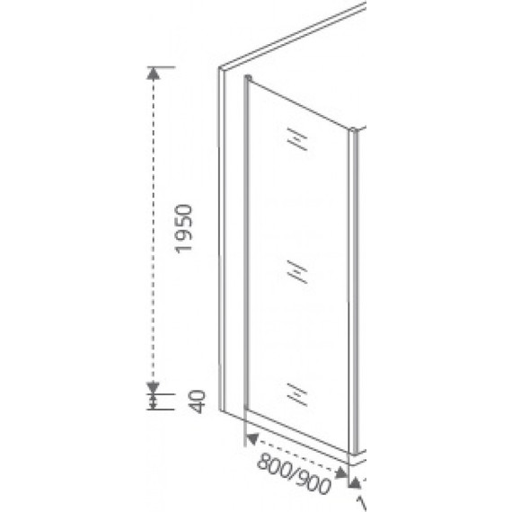 Боковая стенка Bas Galaxy SP-80-C-CH 80 см хром/прозрачное - фото 7