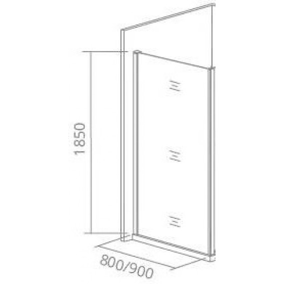 Боковая стенка Bas Infinity SP-90-W-CH 90 см хром/узор - фото 4