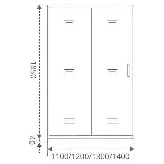 Душевая дверь Bas Latte WTW-120-C-WE 120 см алюминий/прозрачное - фото 6