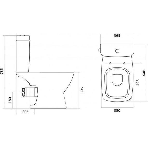 Унитаз-компакт Santek Нео 1.WH30.2.470 с тонкой крышкой микролифт - фото 16