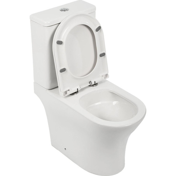 Унитаз-компакт безободковый AN Link с крышкой микролифт (система смыва Торнадо) - фото 3