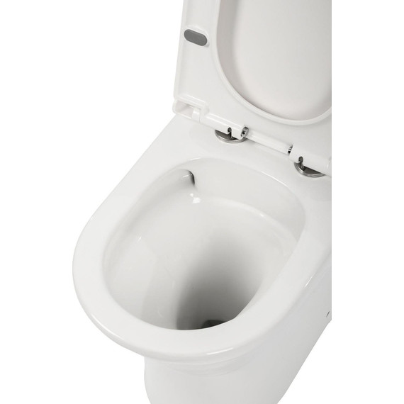 Унитаз-компакт безободковый AN Link с крышкой микролифт (система смыва Торнадо) - фото 10