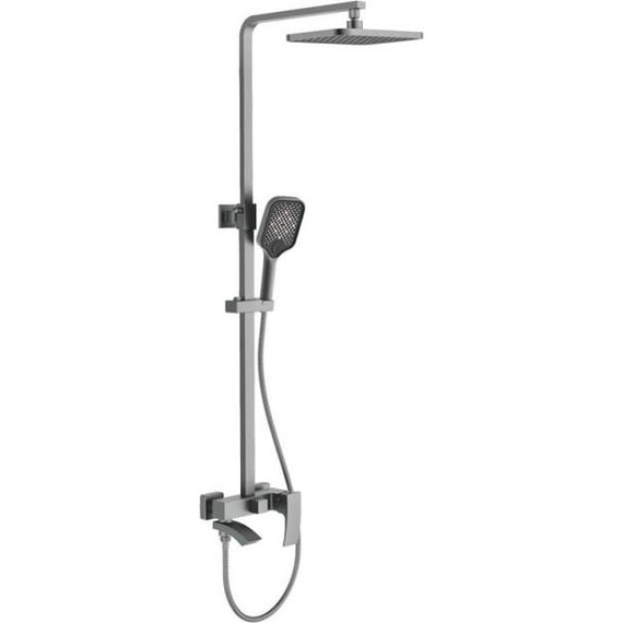 Душевая стойка Gerhans K19114D, оружейная сталь - фото 