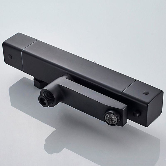 Душевая стойка с термостатом Ledeme L2424B, чёрный - фото 3