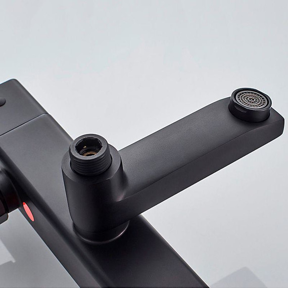 Душевая стойка с термостатом Ledeme L2424B, чёрный - фото 4