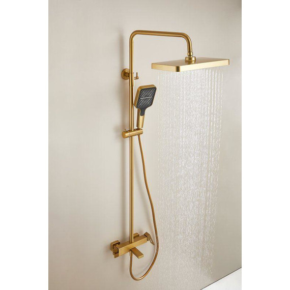 Душевая стойка Belz B24658-5, золото матовое - фото 8