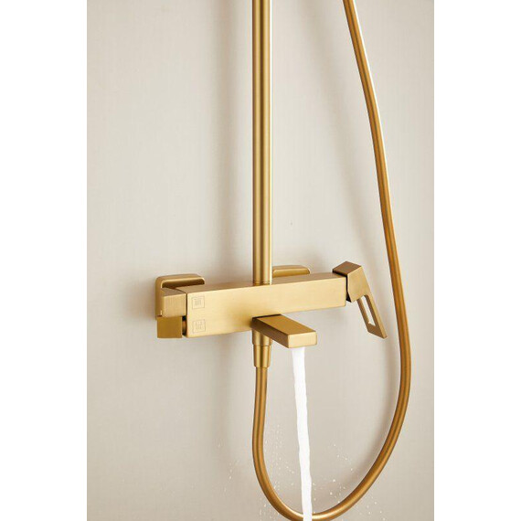 Душевая стойка Belz B24658-5, золото матовое - фото 22