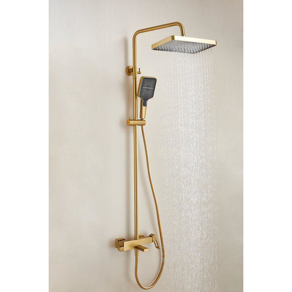 Душевая стойка Belz B24658-5, золото матовое - фото 2