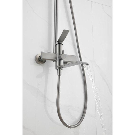 Душевая стойка Belz B24812-3, оружейная сталь - фото 9