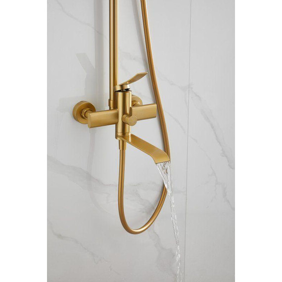 Душевая стойка Belz B24812-5, золото брашированное - фото 29