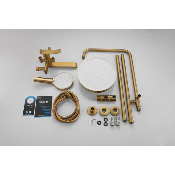 Душевая стойка Belz B24812-5, золото брашированное - фото 36