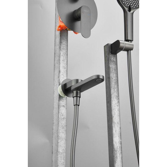 Душевая система для ванны Belz B80713-3, оружейная сталь - фото 7