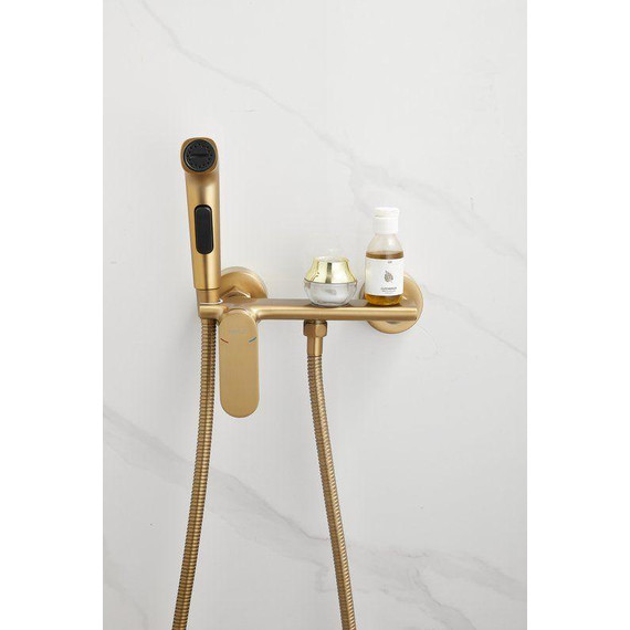 Набор для гигиенического душа Belz B55645-5, золото матовое - фото 