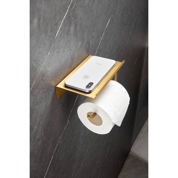 Держатель для туалетной бумаги Belz B9001-5, брашированное золото - фото 3