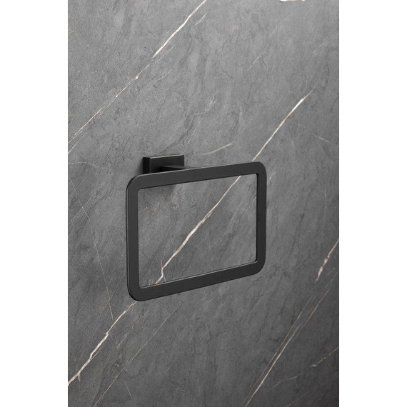 Кольцо для полотенец Belz B90304, чёрный матовый - фото 4