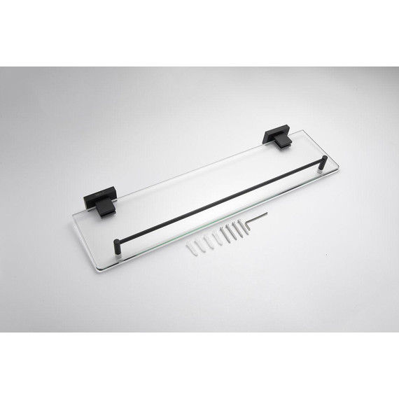 Cтеклянная полка Belz B90307, чёрный матовый - фото 3