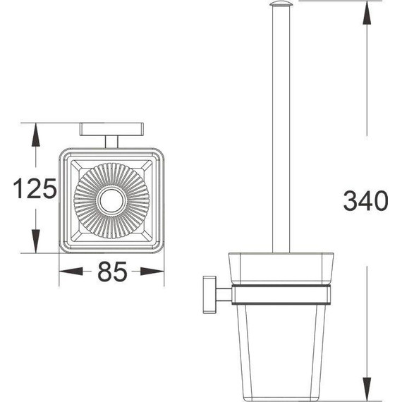 Ёршик для унитаза Belz B90310, чёрный матовый - фото 22