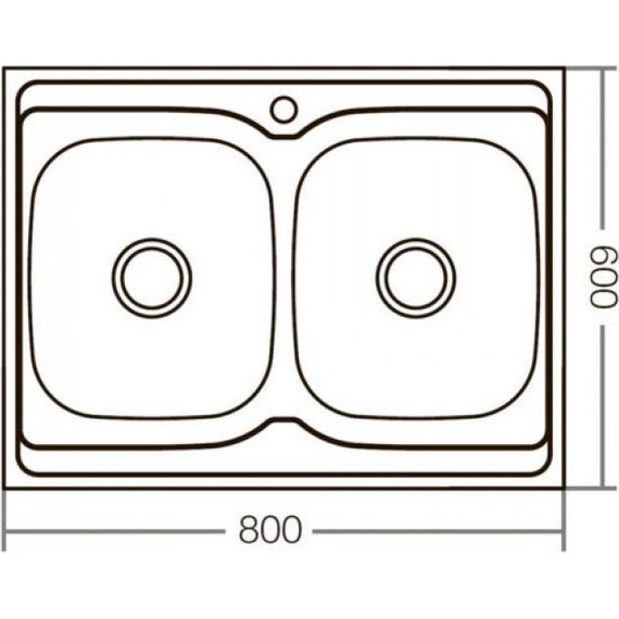 Кухонная мойка Zerix 0,8 мм Z8060B-08-180E - фото 2