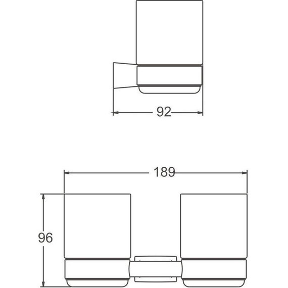 Двойной стакан для зубных щеток Belz B91308, брашированное золото - фото 2