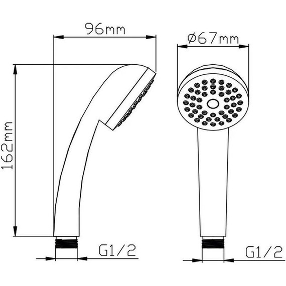 Ручной душ Potato P04-7, белый - фото 2