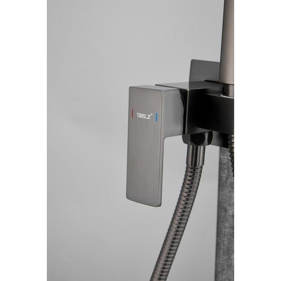 Набор для гигиенического душа Belz B55805-3 (со скрытой частью) оружейная сталь - фото 8