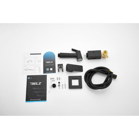 Набор для гигиенического душа Belz B55805-7 (со скрытой частью) чёрный матовый - фото 11