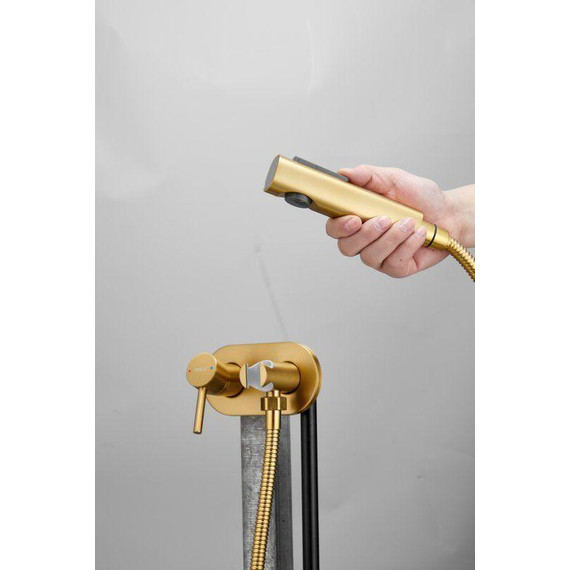 Набор для гигиенического душа Belz B55807-5 (со скрытой частью) золото матовое - фото 5