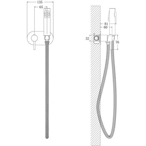 Набор для гигиенического душа Belz B55807-7 (со скрытой частью) чёрный матовый - фото 15
