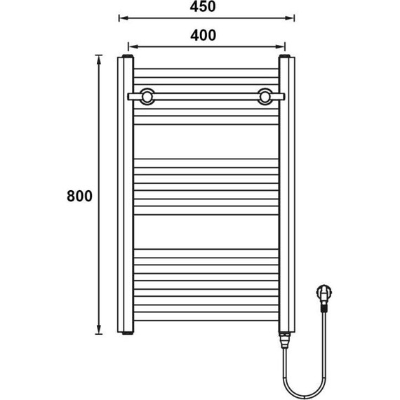 Полотенцесушитель электрический Gerhans П13 400х800 мм K610845W-1, белый - фото 2