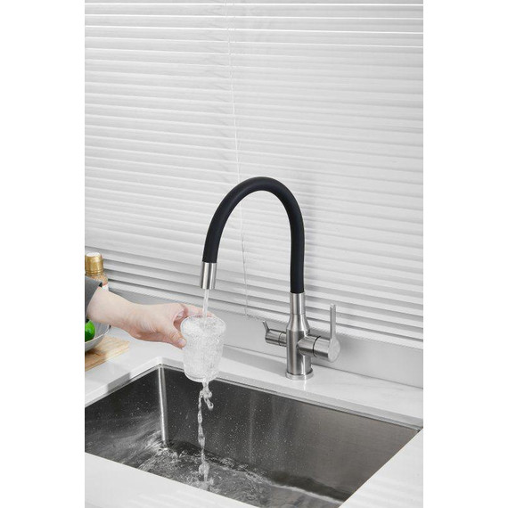 Смесители для кухни Belz B76814-1, хром/чёрный - фото 10