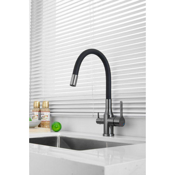 Смесители для кухни Belz B76814-3, оружейная сталь/чёрный - фото 9