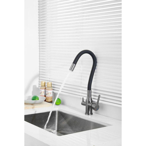 Смесители для кухни Belz B76814-3, оружейная сталь/чёрный - фото 19