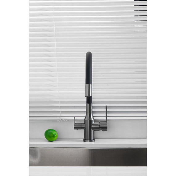 Смесители для кухни Belz B76814-3, оружейная сталь/чёрный - фото 32