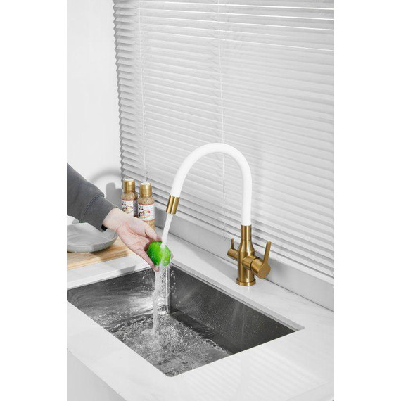 Смесители для кухни Belz B76814-5, золото/белый - фото 16