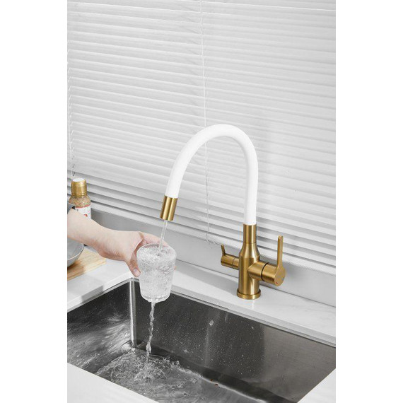 Смесители для кухни Belz B76814-5, золото/белый - фото 21