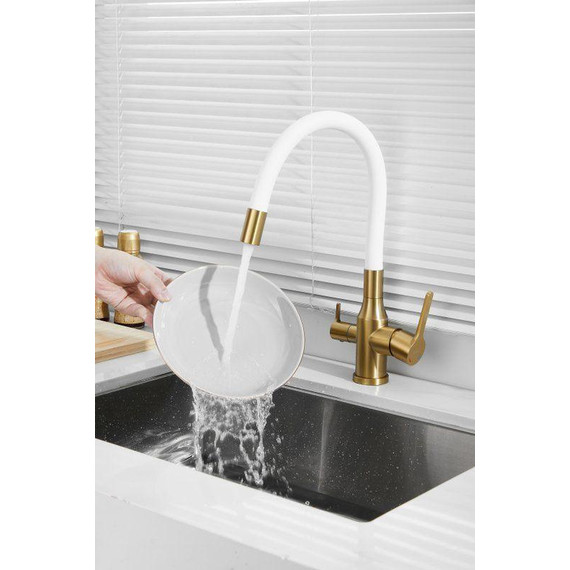 Смесители для кухни Belz B76814-5, золото/белый - фото 31