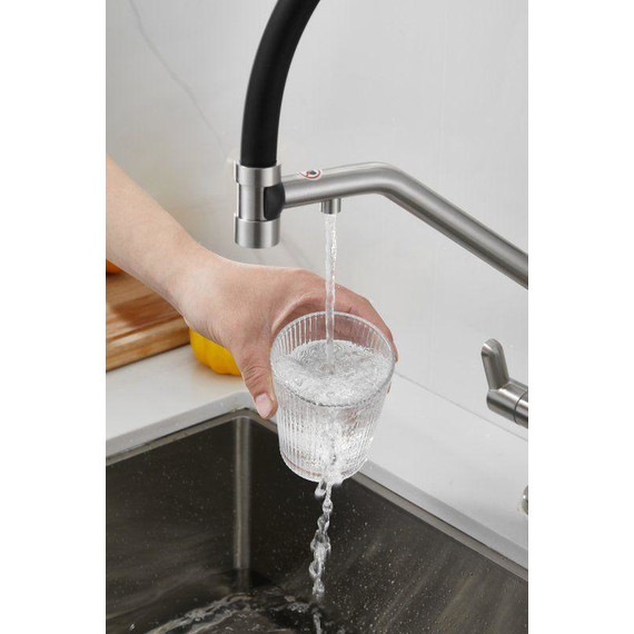 Смесители для кухни Belz B78815-1, сатин/чёрный - фото 2