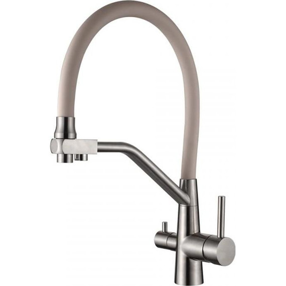 Смесители для кухни Ledeme L74855-16, нержавеющая сталь/бежевый - фото 